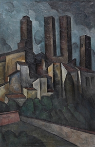 San Gimignano [1916] by Alexander Kanoldt [1881–1939]